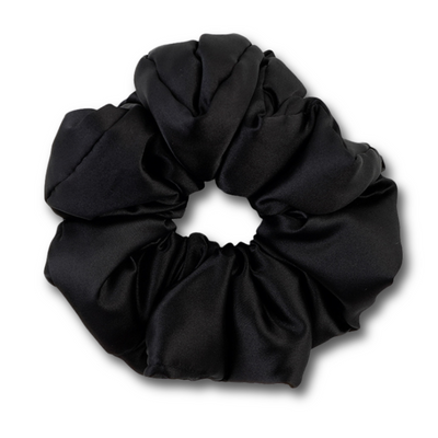 Grote Zijden Scrunchie Zwart