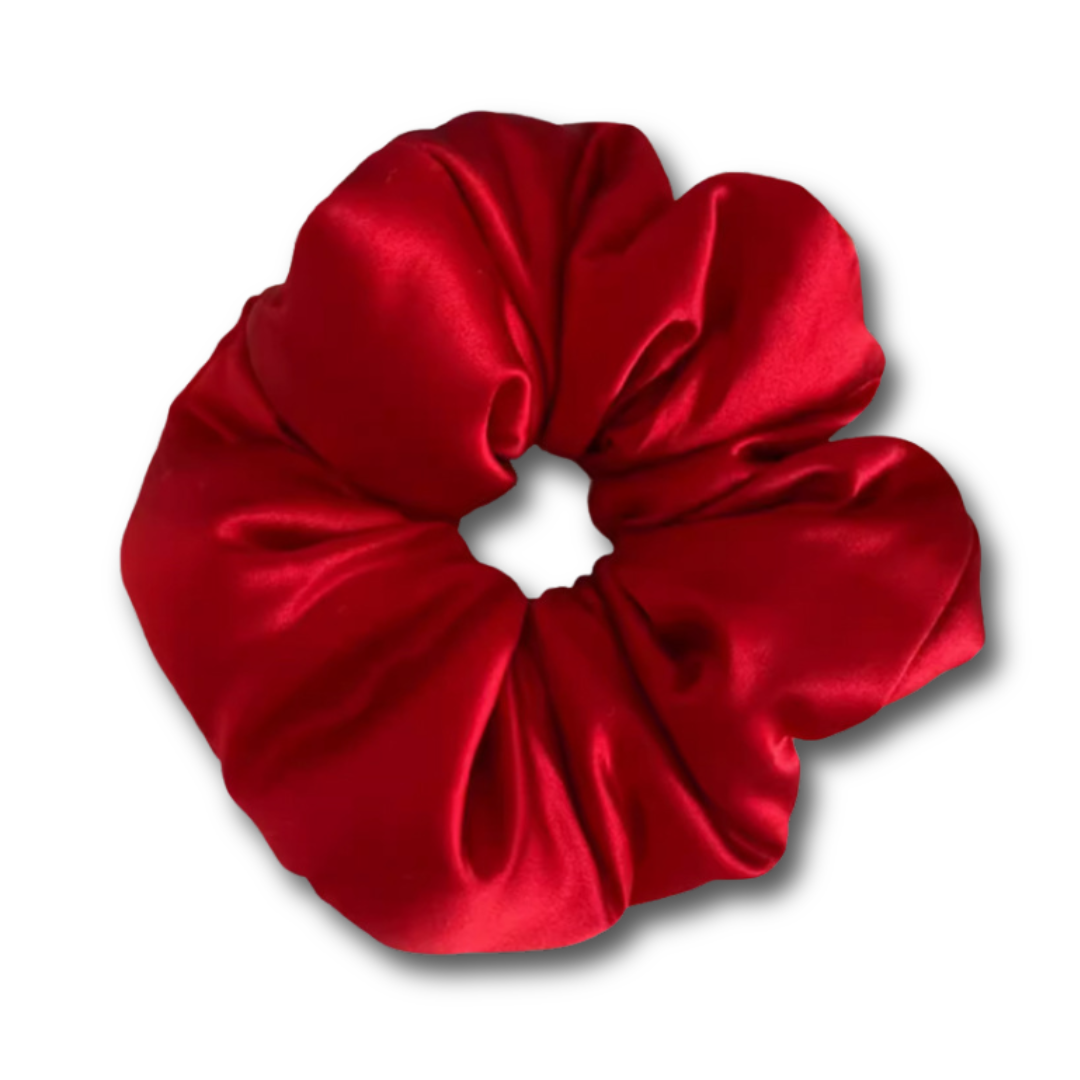 Grote Zijden Scrunchie Rood