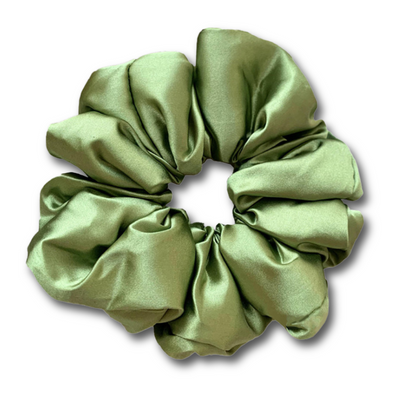 Grote Zijden Scrunchie Groen