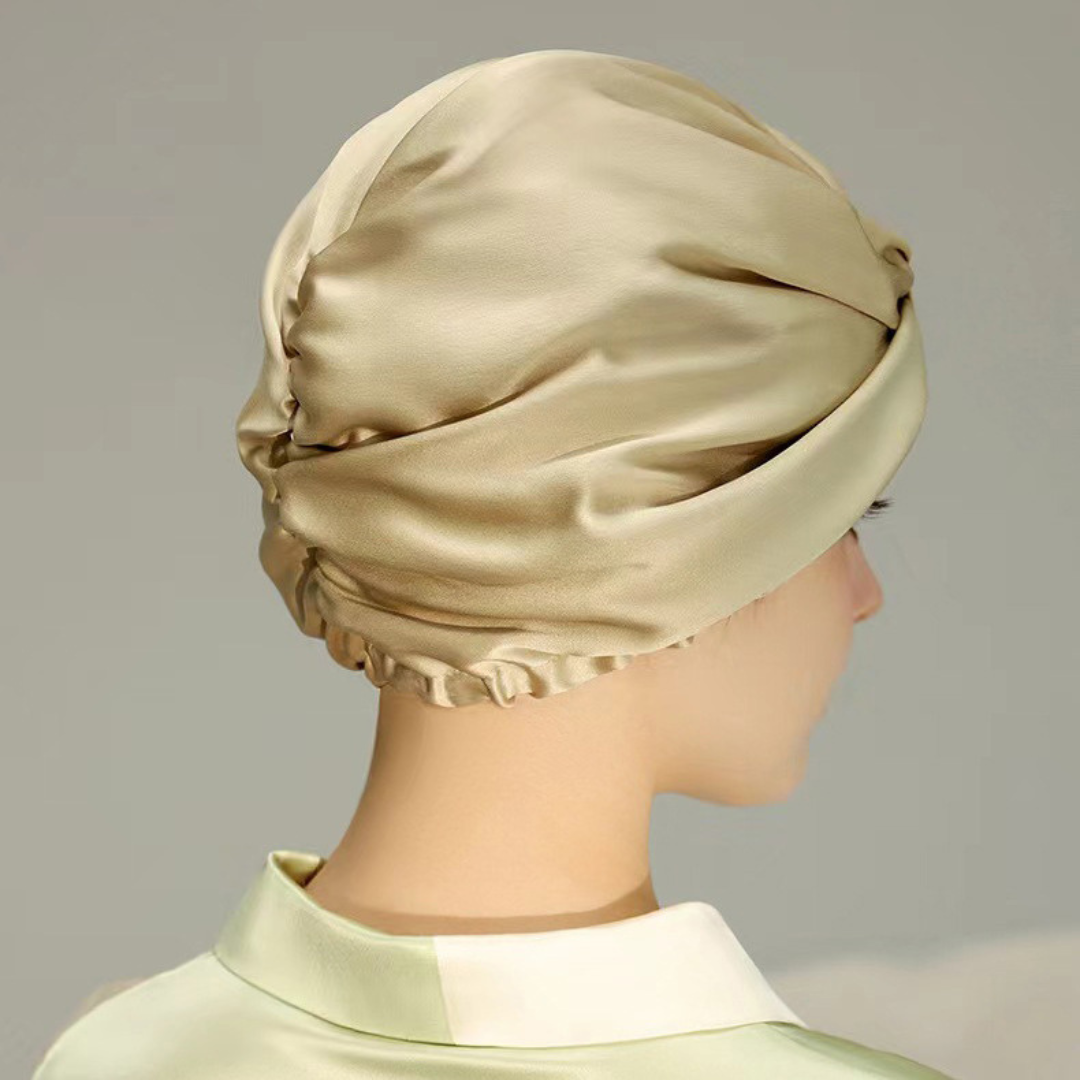 Silk Hair-Protecting Sleep Cap Rosa