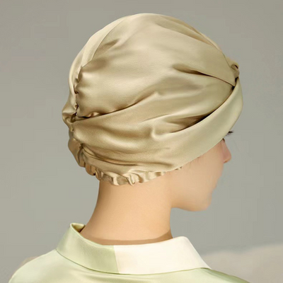 Silk Hair-Protecting Sleep Cap Grau