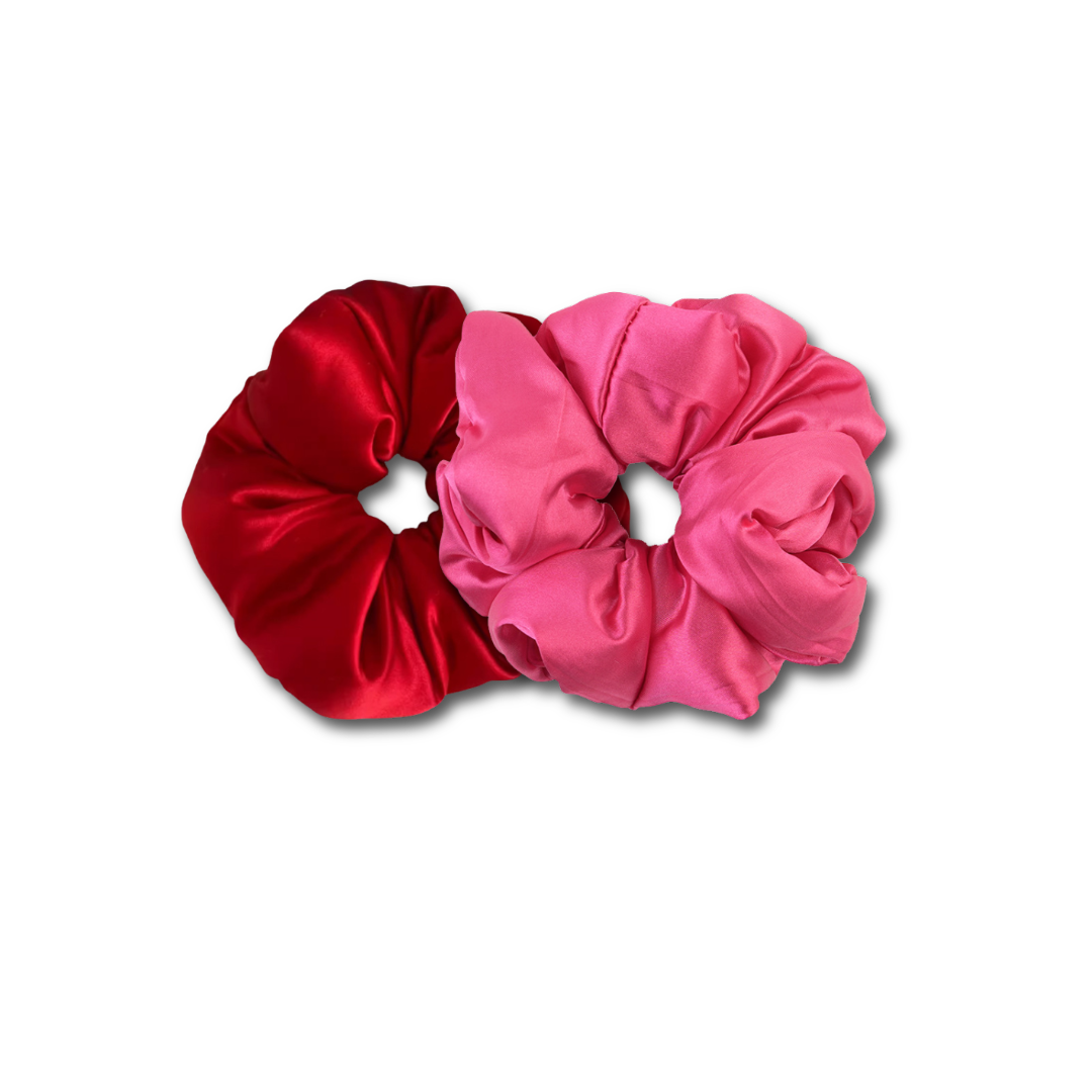 Large Silk Scrunchie - Valentins Duo Set